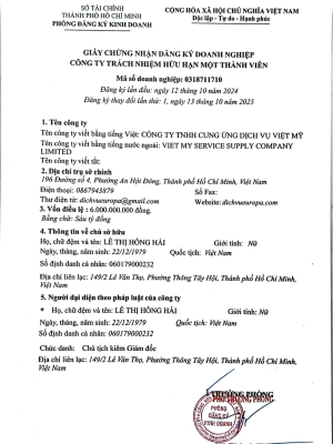 GIẤY PHÉP KINH DOANH 